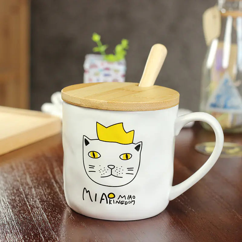 Cat Ceramic Mug, Coffee Cup, Water Cup