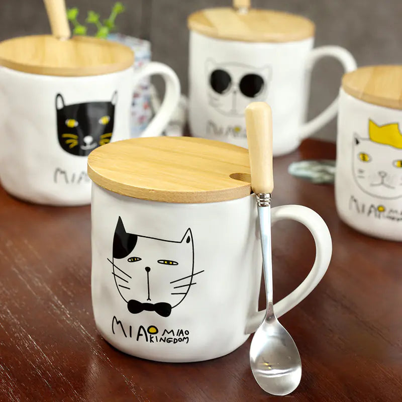 Cat Ceramic Mug, Coffee Cup, Water Cup