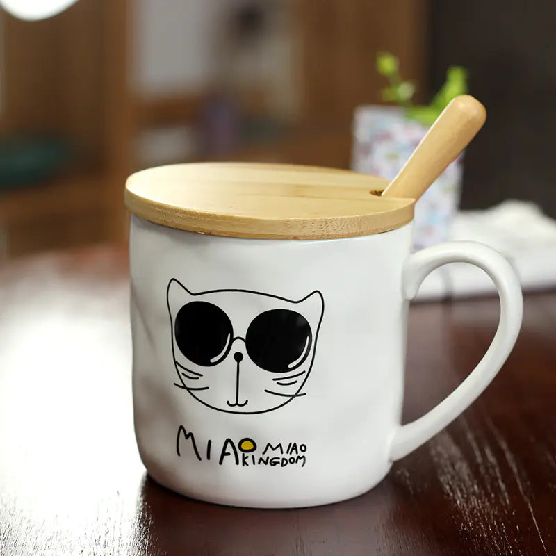 Cat Ceramic Mug, Coffee Cup, Water Cup