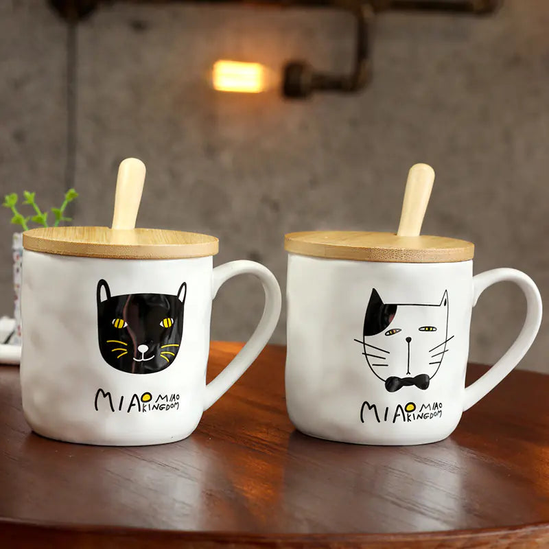 Cat Ceramic Mug, Coffee Cup, Water Cup