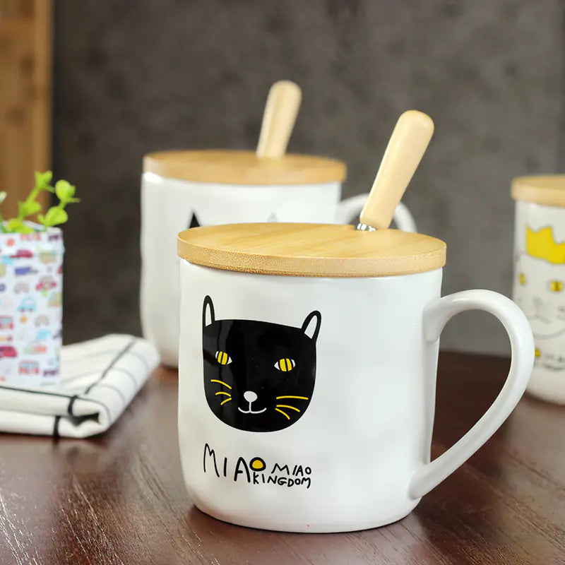 Cat Ceramic Mug, Coffee Cup, Water Cup